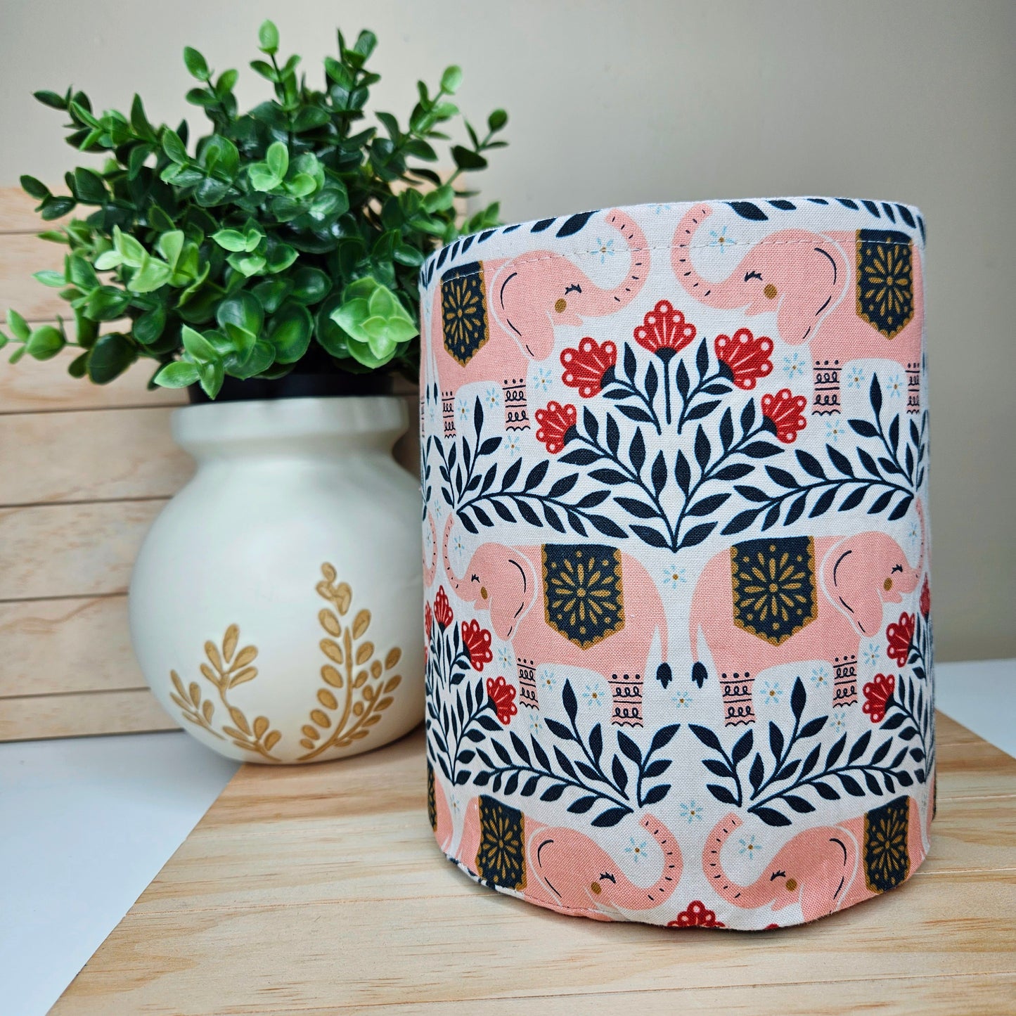 Elephant Fabric Storage Bin