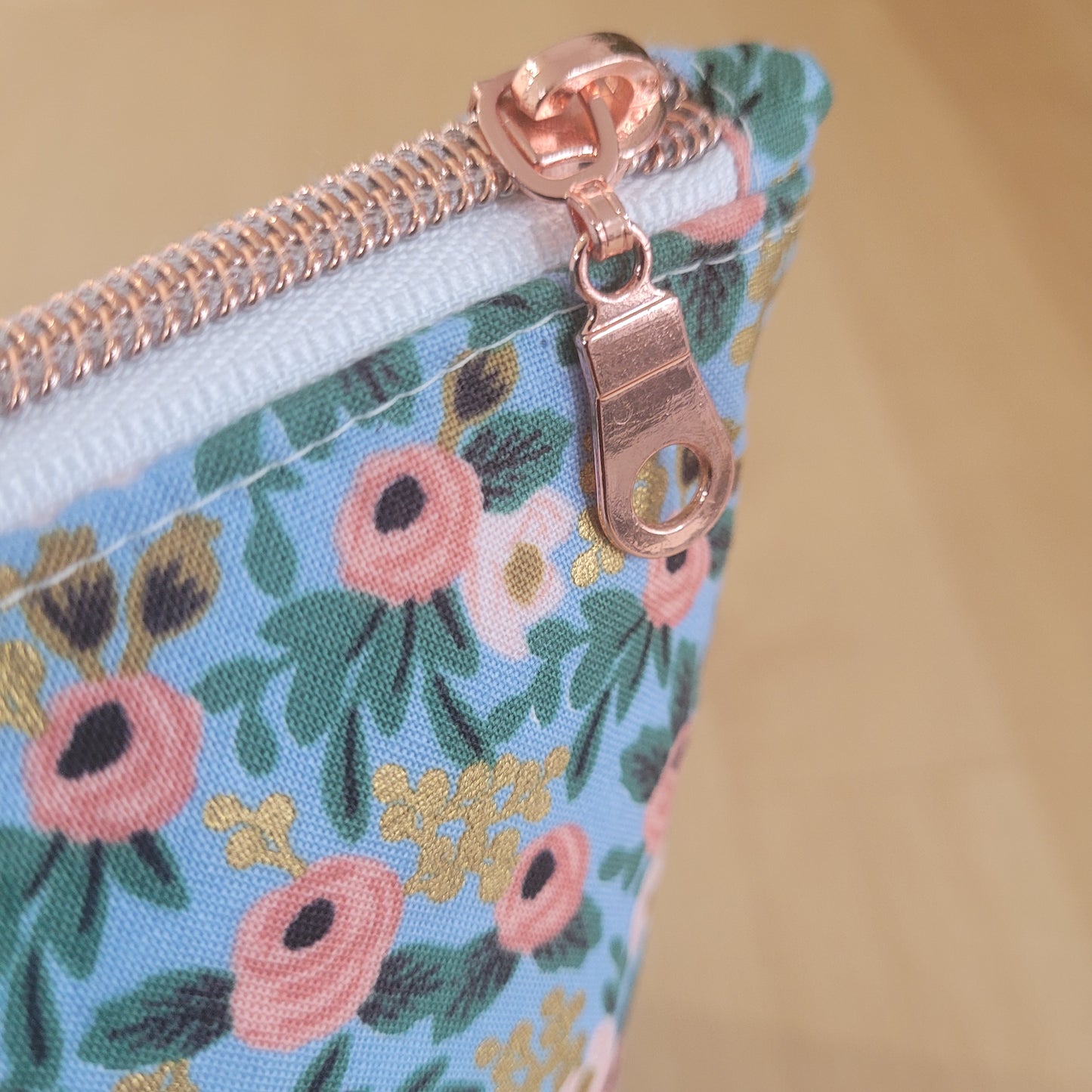 Blush Bloom Jumbo Makeup Bag – Handmade Large Cosmetic Pouch