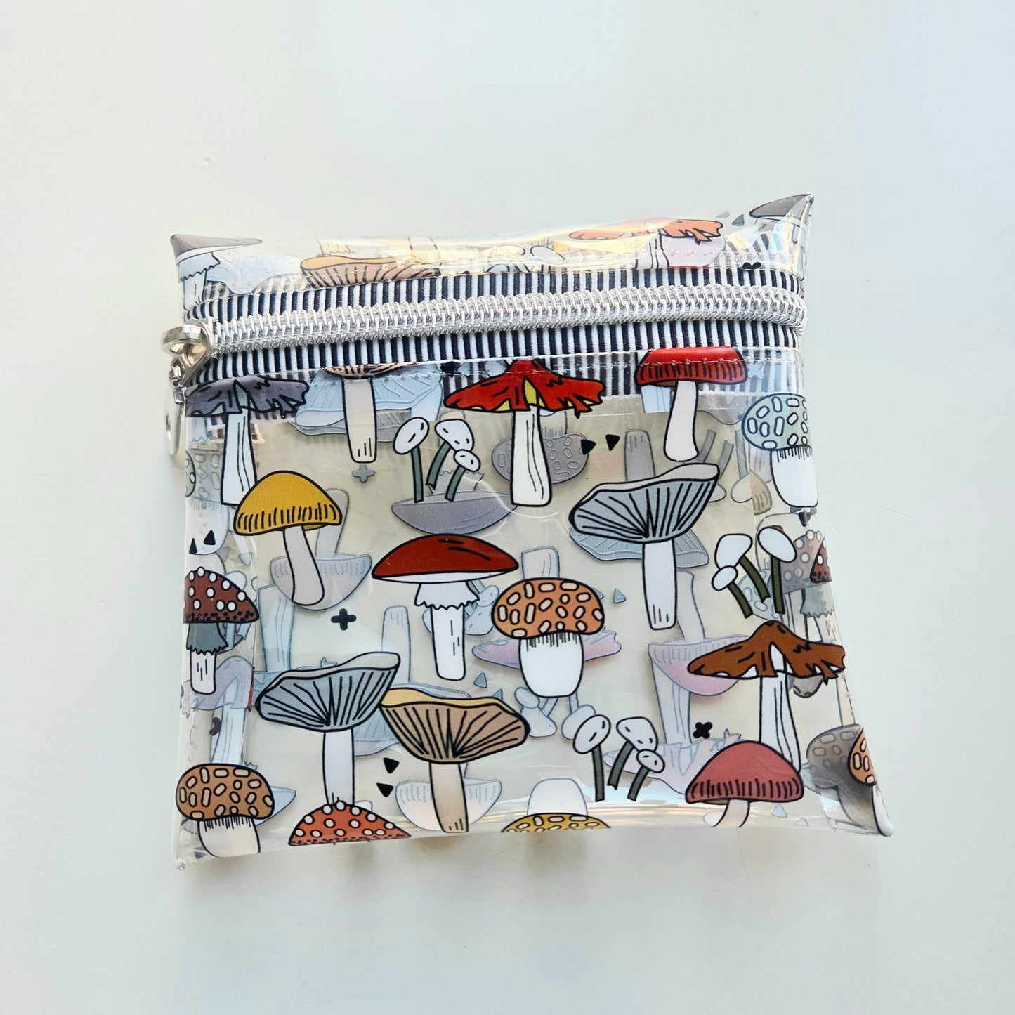 Pouch with mushroom pattern