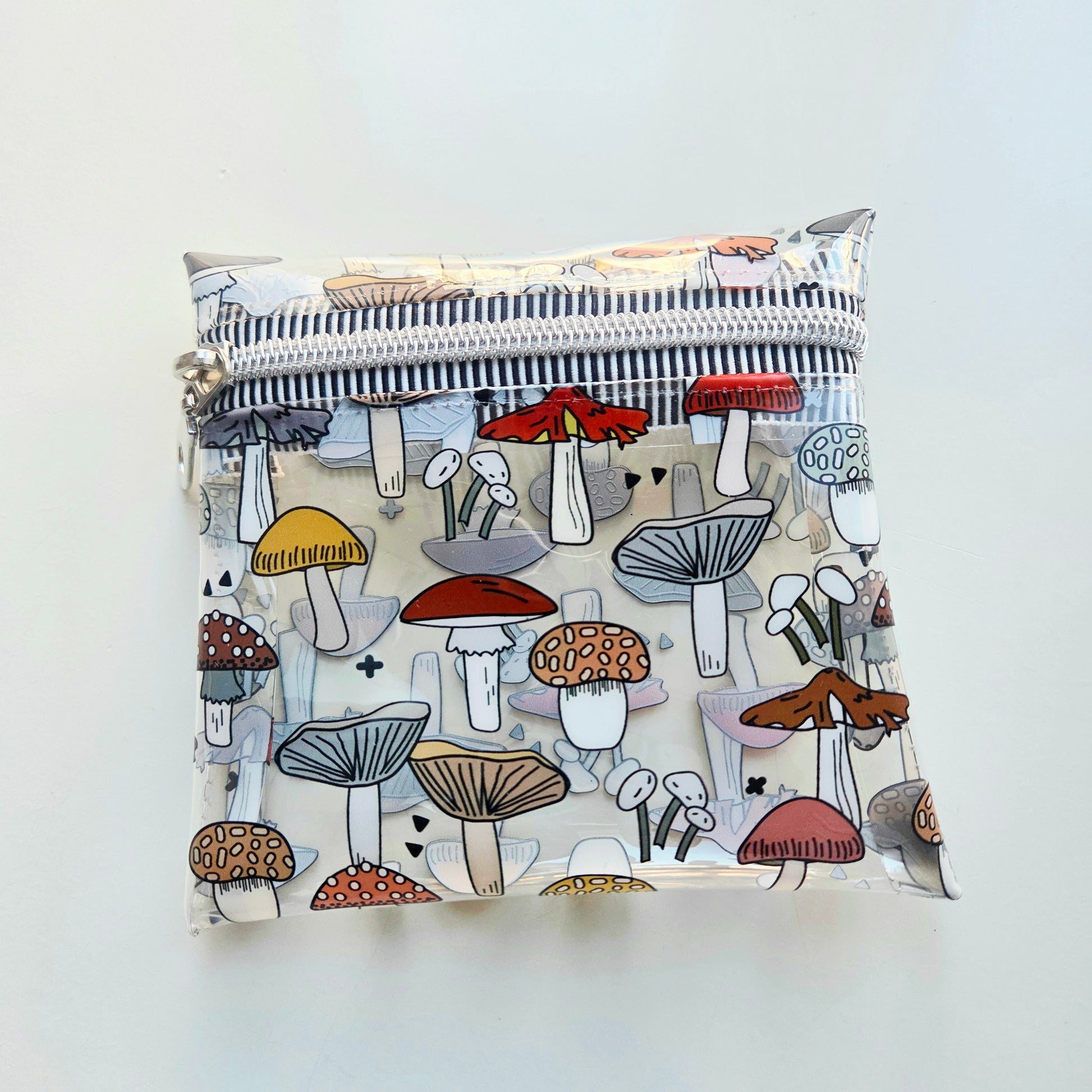 Pouch with mushroom pattern